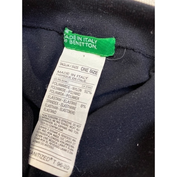 Y2K Benetton Black Stretchy Tube top OSFA - Picture 4 of 6